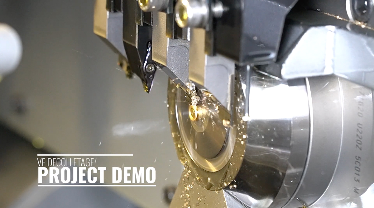 AVF Decolletage Swiss CNC Lathe machine for precision machining of brass, aluminum, and stainless steel