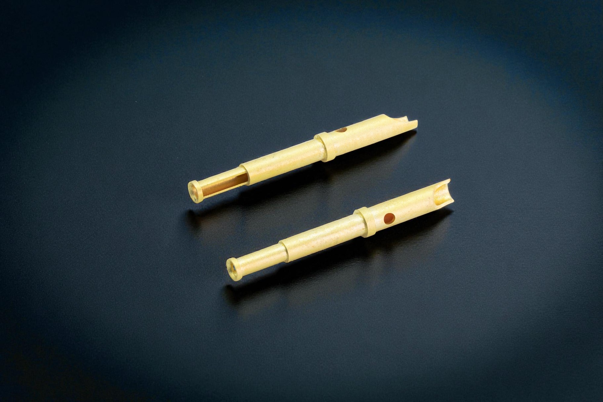 Precision connector pins manufactured by AVF Decolletage to prevent electrical and mechanical failures.