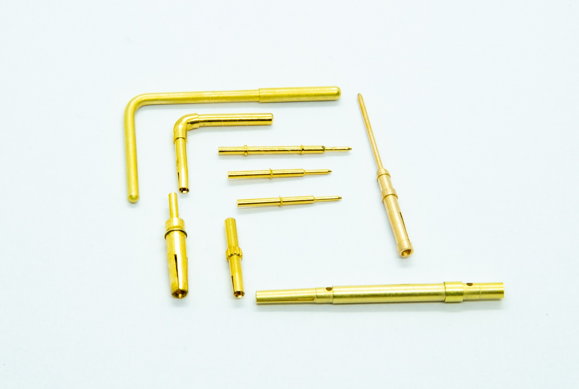 Connector Contact Pins and Sockets manufactured with Swiss CNC & CAM machining by AVF Decolletage.